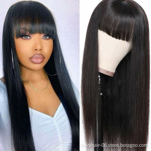 Straight Brazilian Human Hair Lace Front Wig Remy HD lace Wigs Natural Human Hair Wigs For Black Women